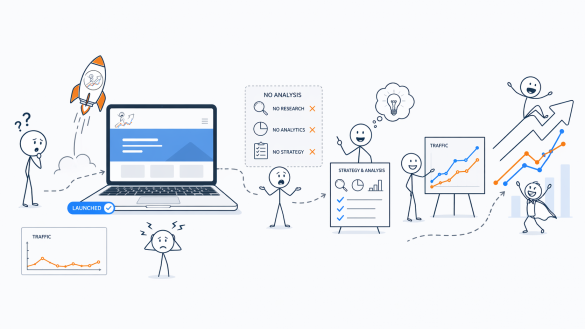 A Business Launched a Website Without Digital Marketing Analysis - What Happened Next