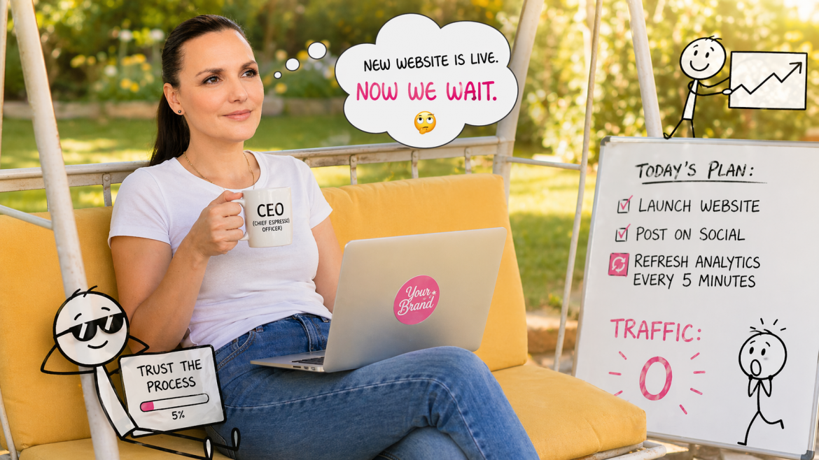 CEO is waiting on the traffic on new website - marketing lab Web Idea US